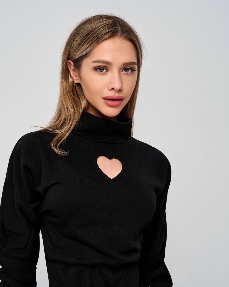 Bona Fashion: Sweet Heart Hoody  "Black"