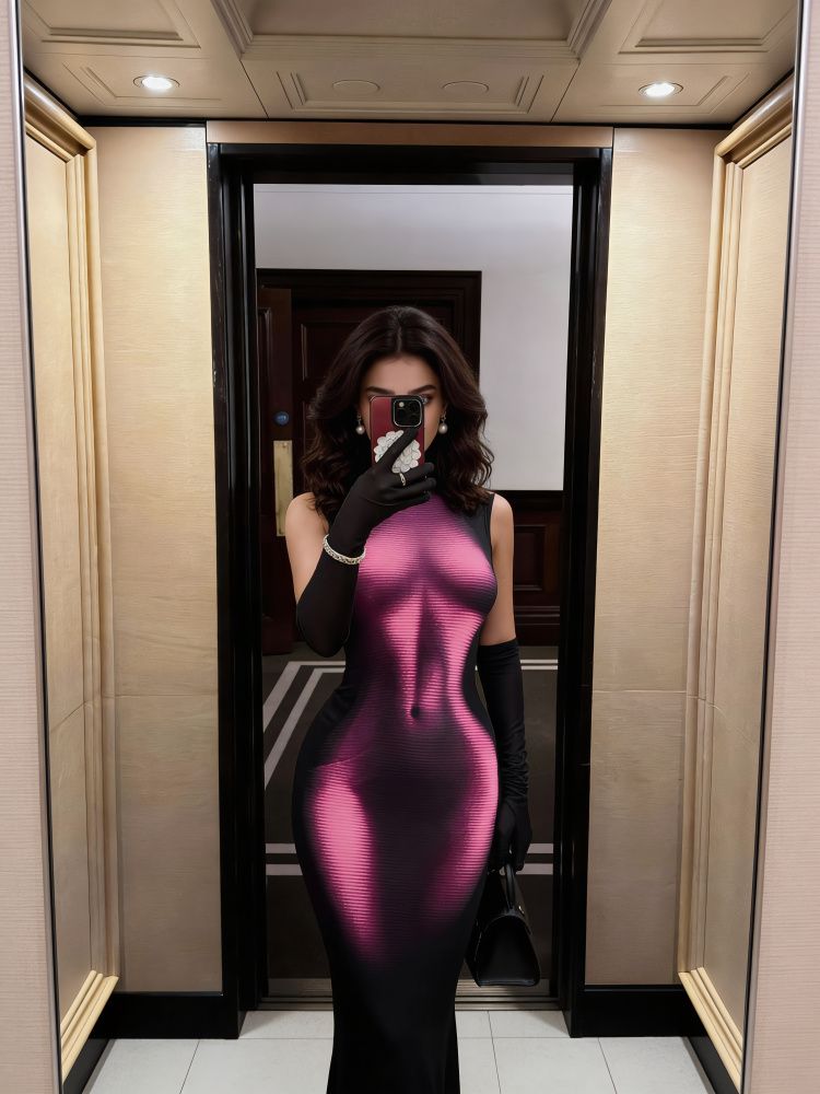 Bona Fashion: Long dress "Naked"