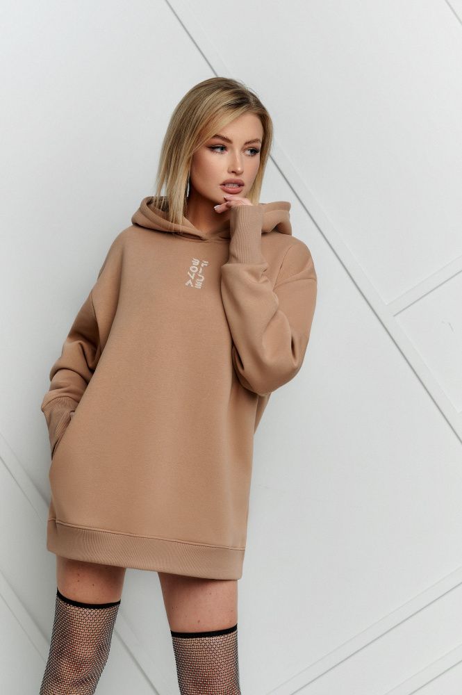 Bona Fide: Happy Hoody Long "Beige"