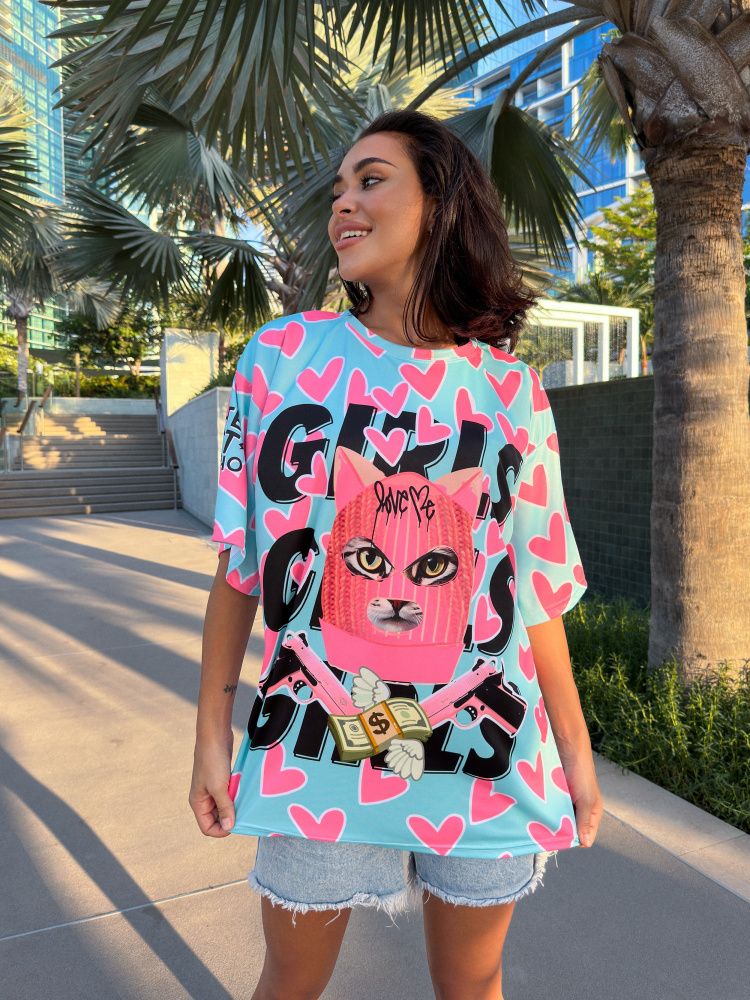 Bona Fashion: OVERSIZE T-shirt "Meow Criminal"