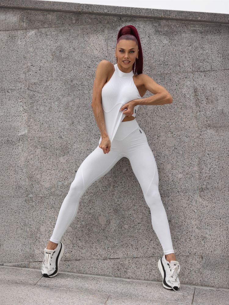 Bona Fide: Leggings "Ribbed White"