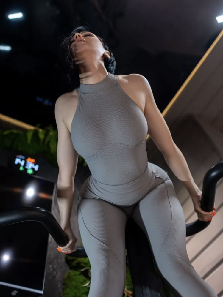 Bona Fashion: Top "Ribbed Gray"