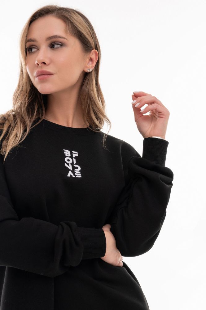 Bona Fide: Happy Sweatshirt "Black"