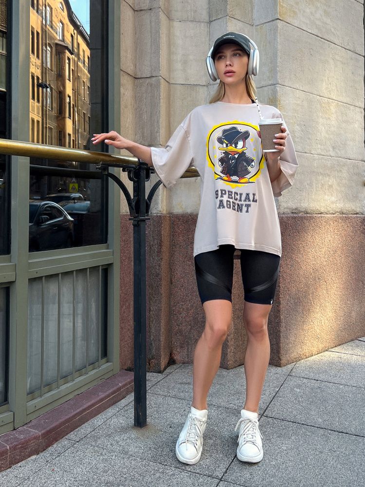 Футболка : OVERSIZE T-shirt "Agent Duck"