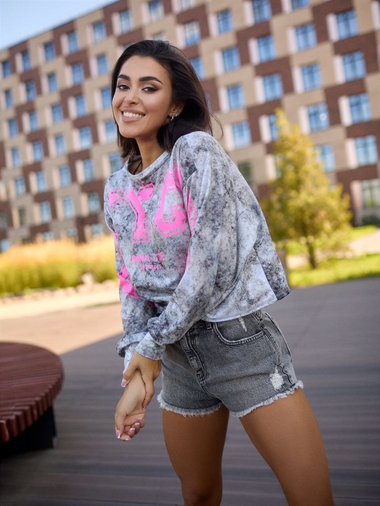 Bona Fide: Oversize Crop Longsleeve "Sexy Club"