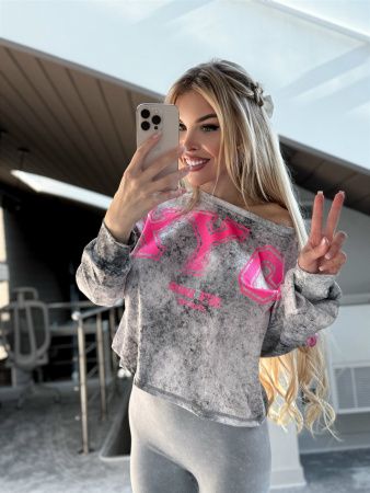 Bona Fide: Oversize Crop Longsleeve "Sexy Club"