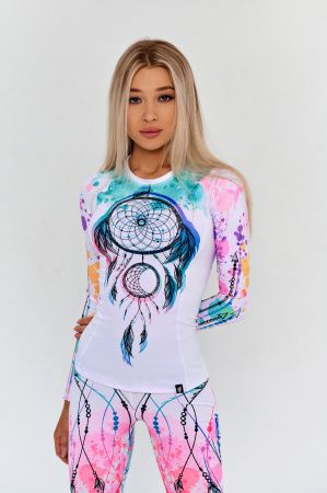Bona Fide: Rashguard Round Dream Catcher "White"
