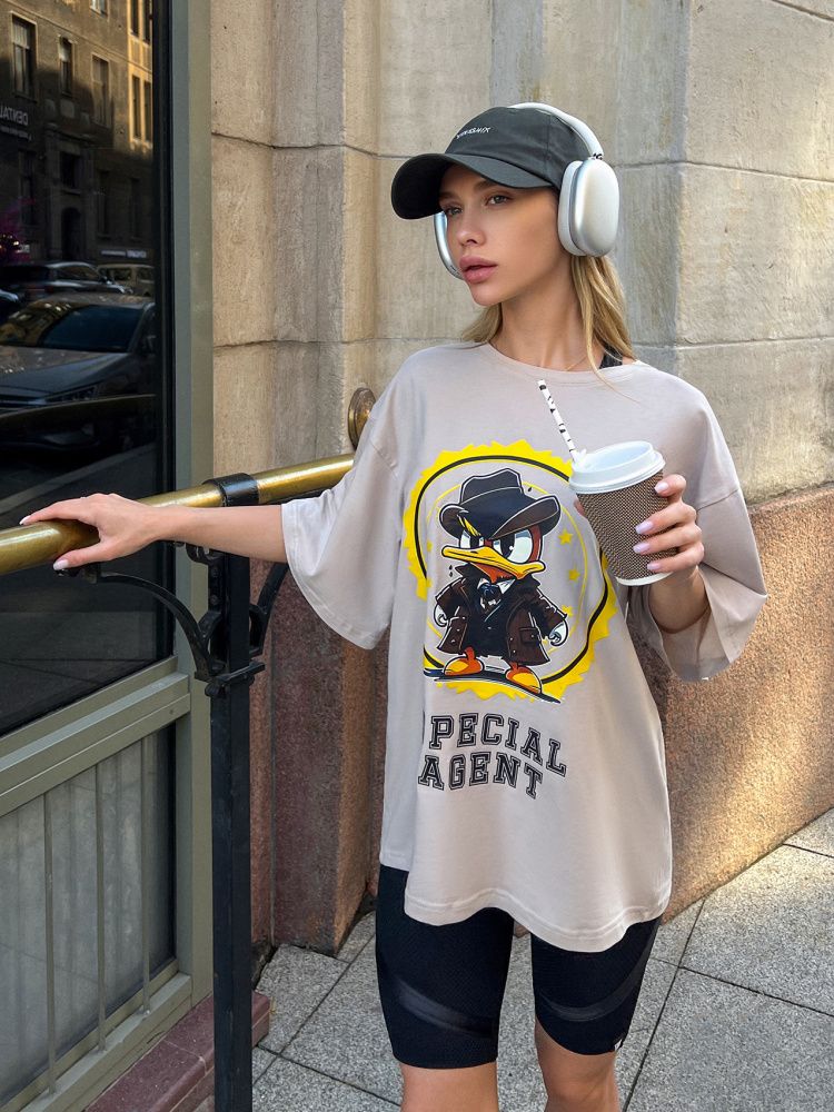 Футболка : OVERSIZE T-shirt "Agent Duck"