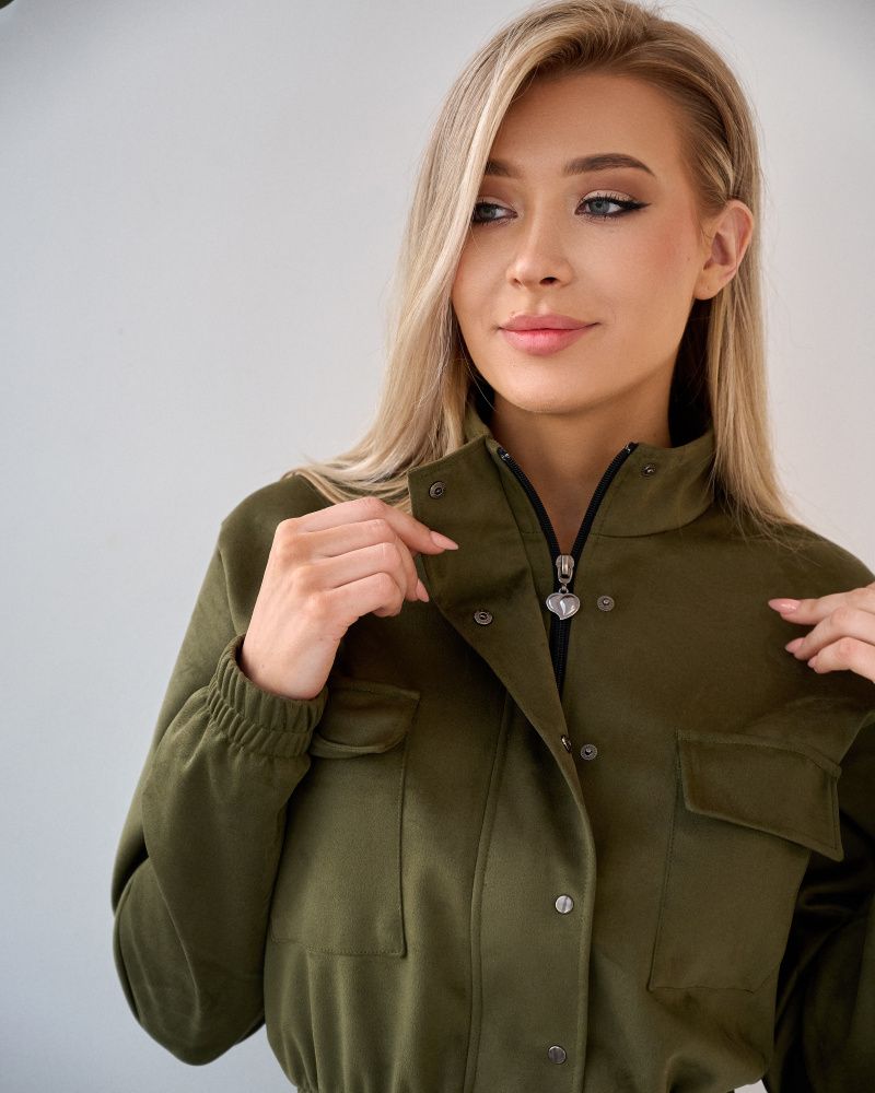 Bona Fashion: Suede Jacket "Khaki"