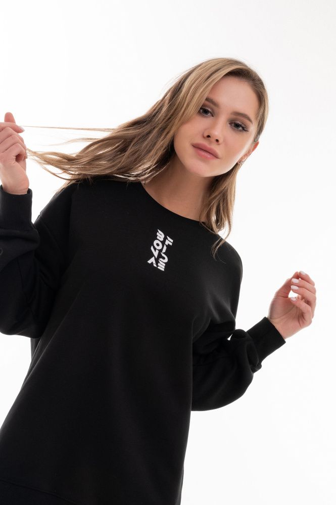 Bona Fide: Happy Sweatshirt "Black"