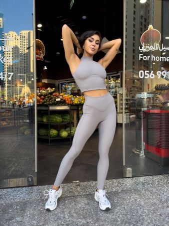 Bona Fashion: Leggings "Ribbed Gray"