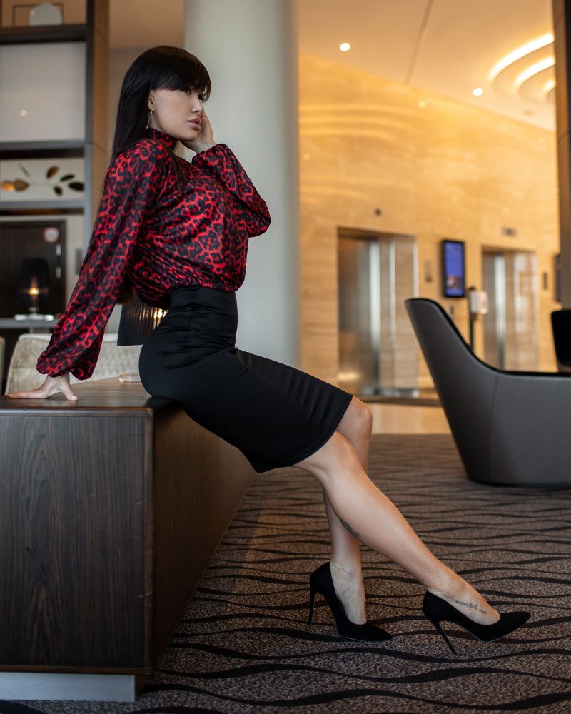 Bona Fashion: Puff shirt Leo "Red"