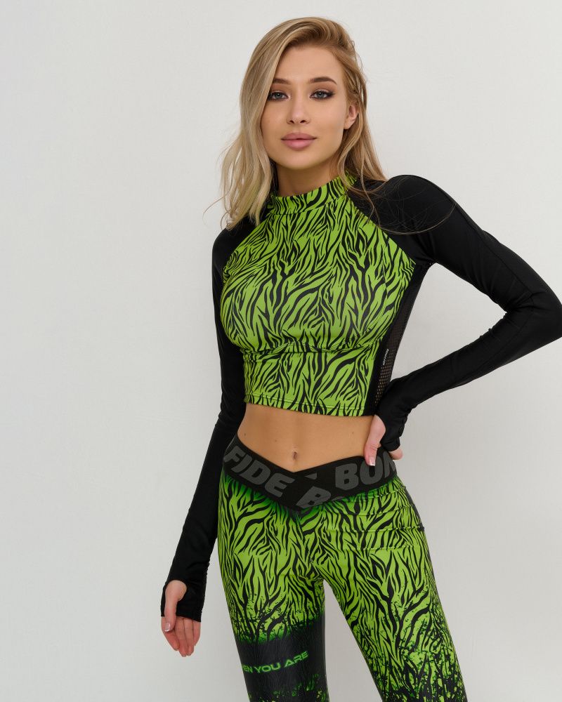 Bona Fide: Rashguard Move Up Tiger Lily "Acid Green"