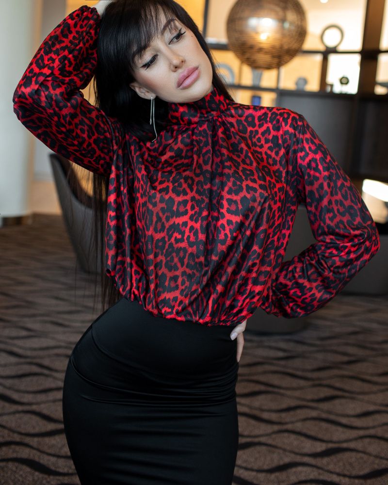 Bona Fashion: Puff shirt Leo "Red"