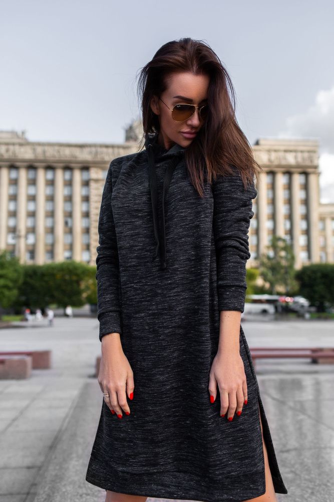 Bona Fide: Bona&Gonna Dress "Black Melanje"