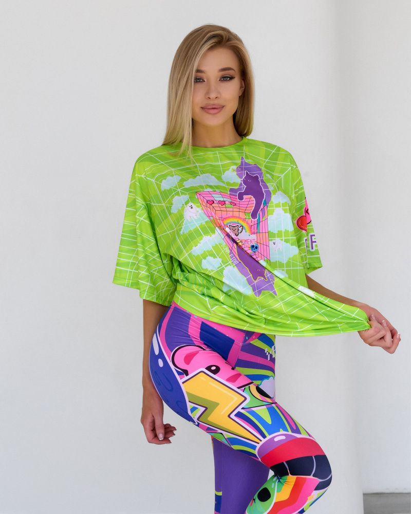 Футболка OVERSIZE T- shirt JOY "Green"