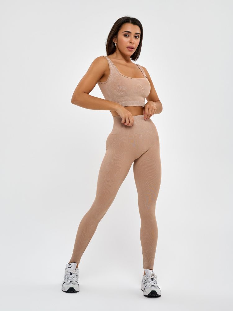 Bona Fide: Marble Leggings "Beige"