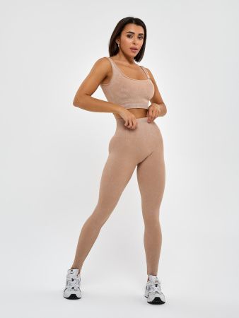 Bona Fide: Marble Leggings "Beige"