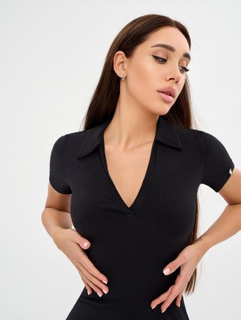 Платье : Polo Dress "Black Rib"