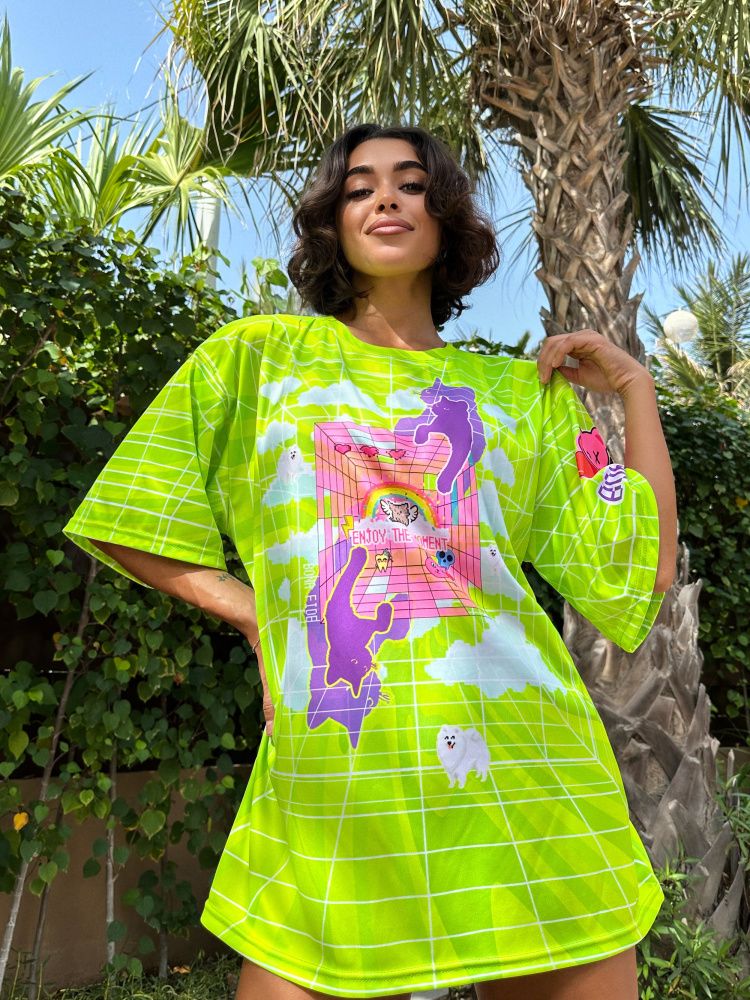 Футболка OVERSIZE T- shirt JOY "Green"