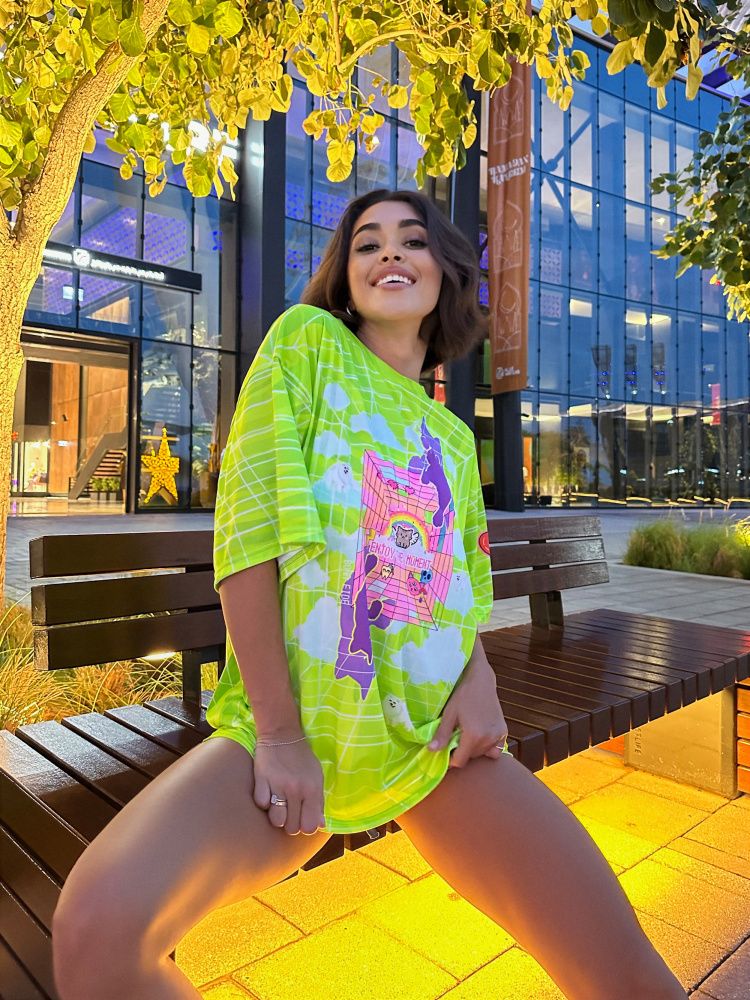 Футболка OVERSIZE T- shirt JOY "Green"