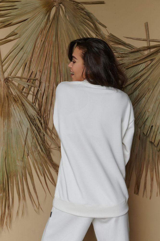 Bona Fide: Happy Sweatshirt "White"