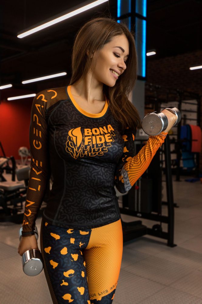 Bona Fide: Rashguard Round Run Like Gepard "Orange"