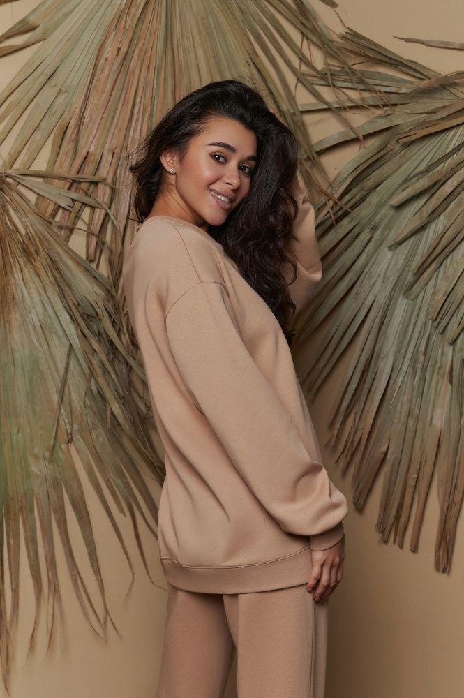 Bona Fide: Happy Sweatshirt "Beige"