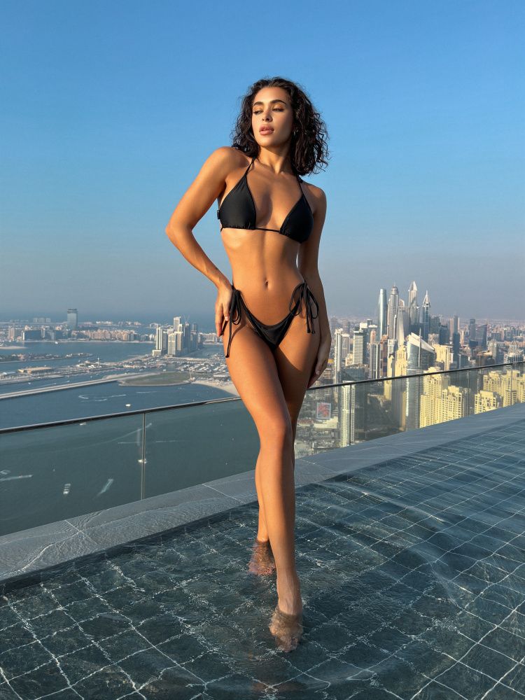 Плавки : Tie slips bikini "Black"