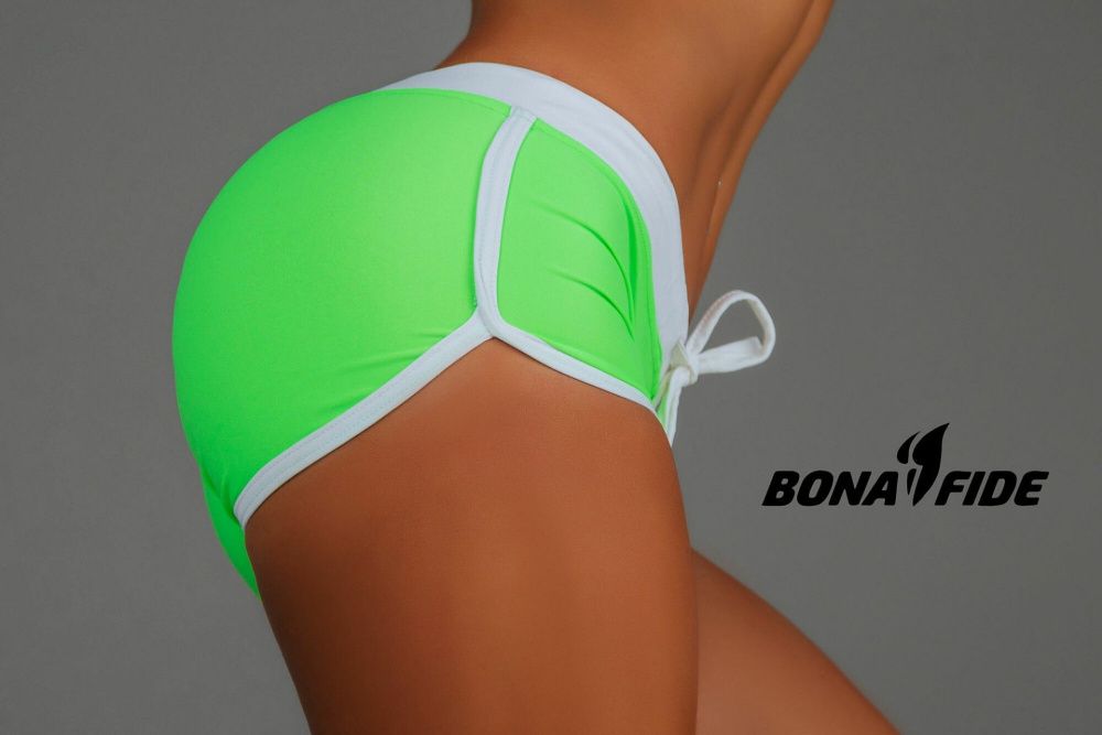 Bona Fide: Shorts "Acid Green & White"