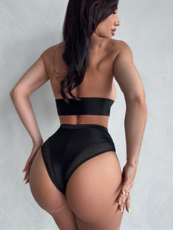 Bona Fide: Monro Swimsuit "Black Mesh"