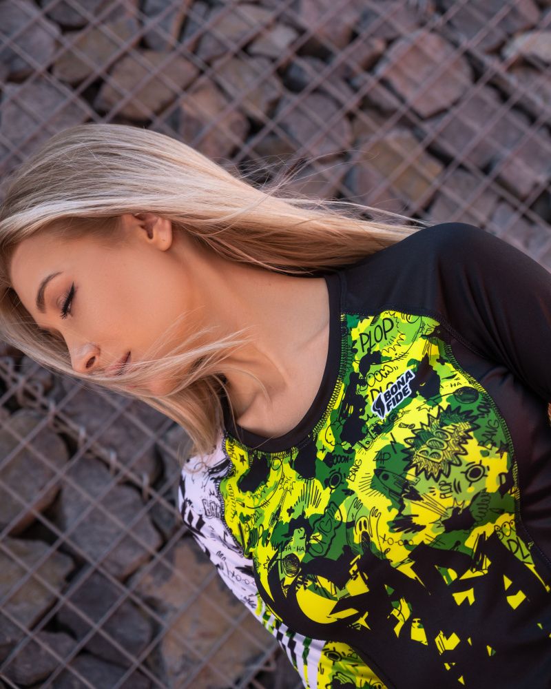 Bona Fide: Rashguard Round Military Edition "Yellow Neon"