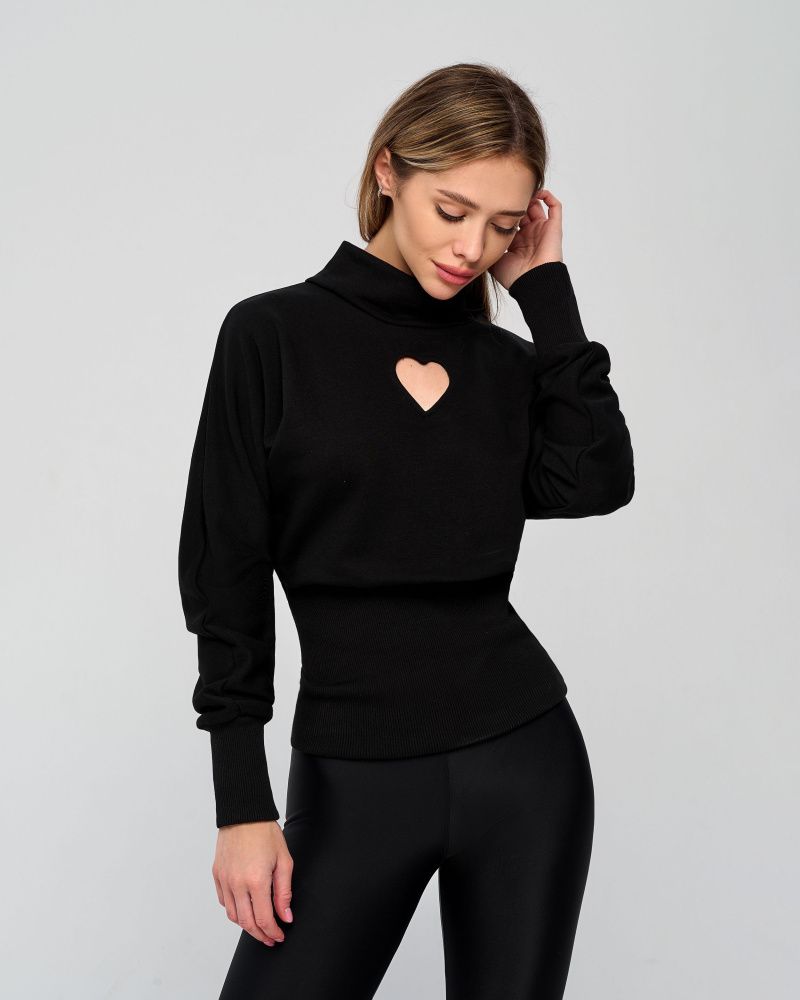 Bona Fashion: Sweet Heart Hoody  "Black"