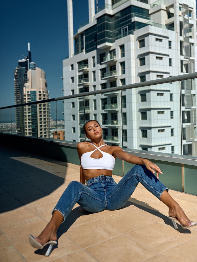 Bona Fashion: Mom Jeans "Blue"