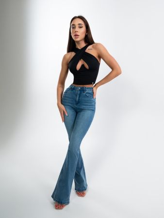 Bona Fashion: Flare Jeans "Light Blue"