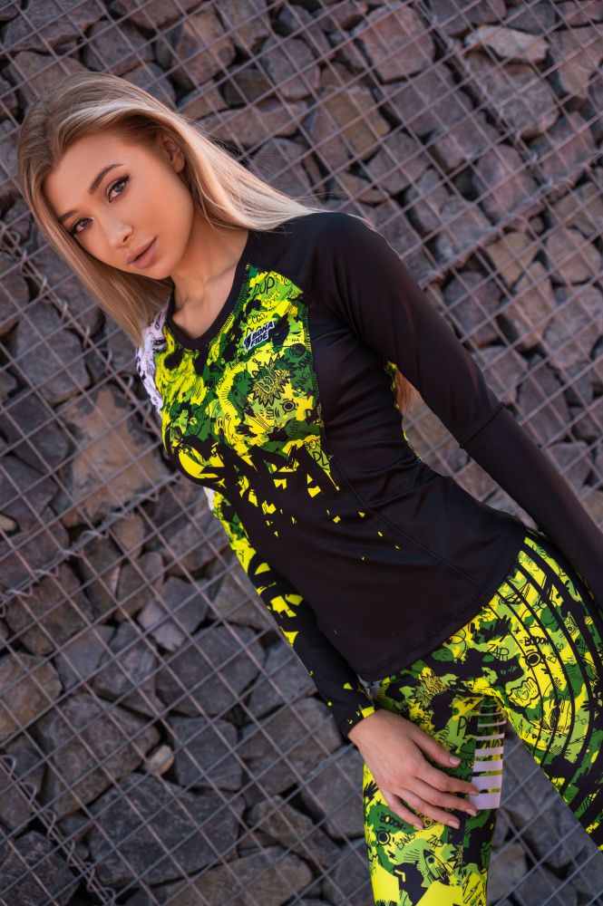 Bona Fide: Rashguard Round Military Edition "Yellow Neon"