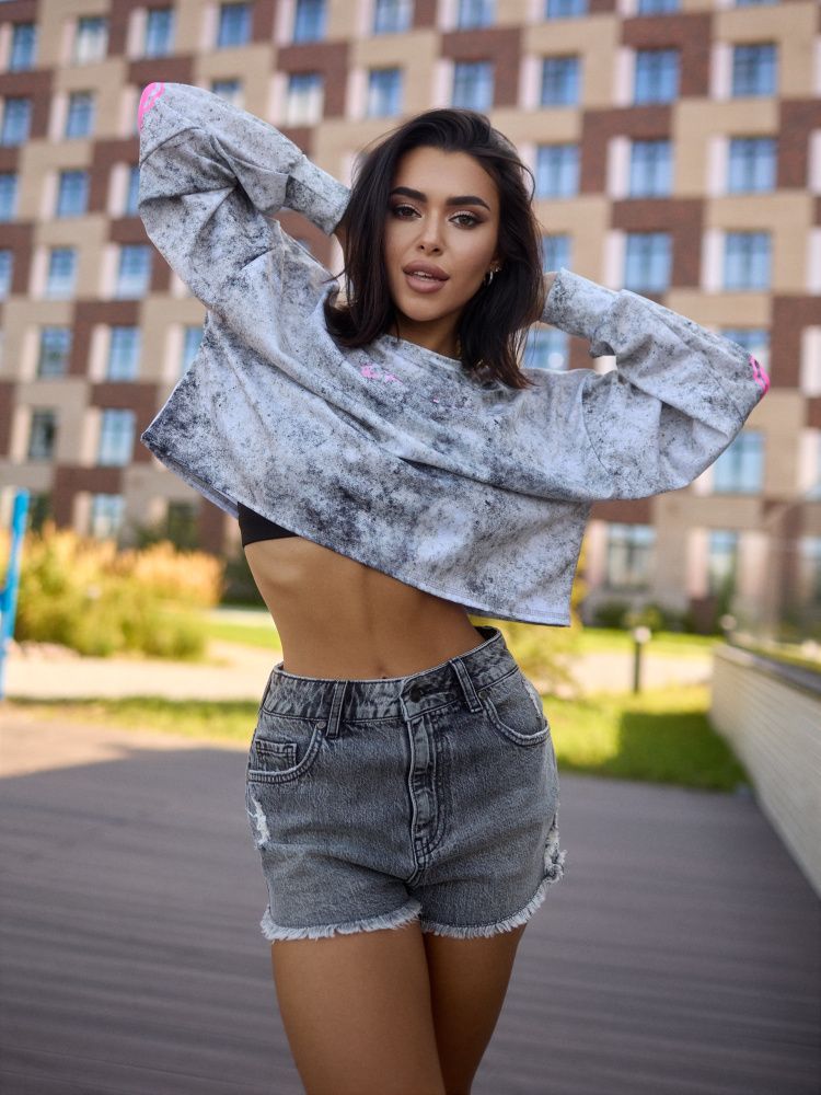 Bona Fide: Oversize Crop Longsleeve "Sexy Club"