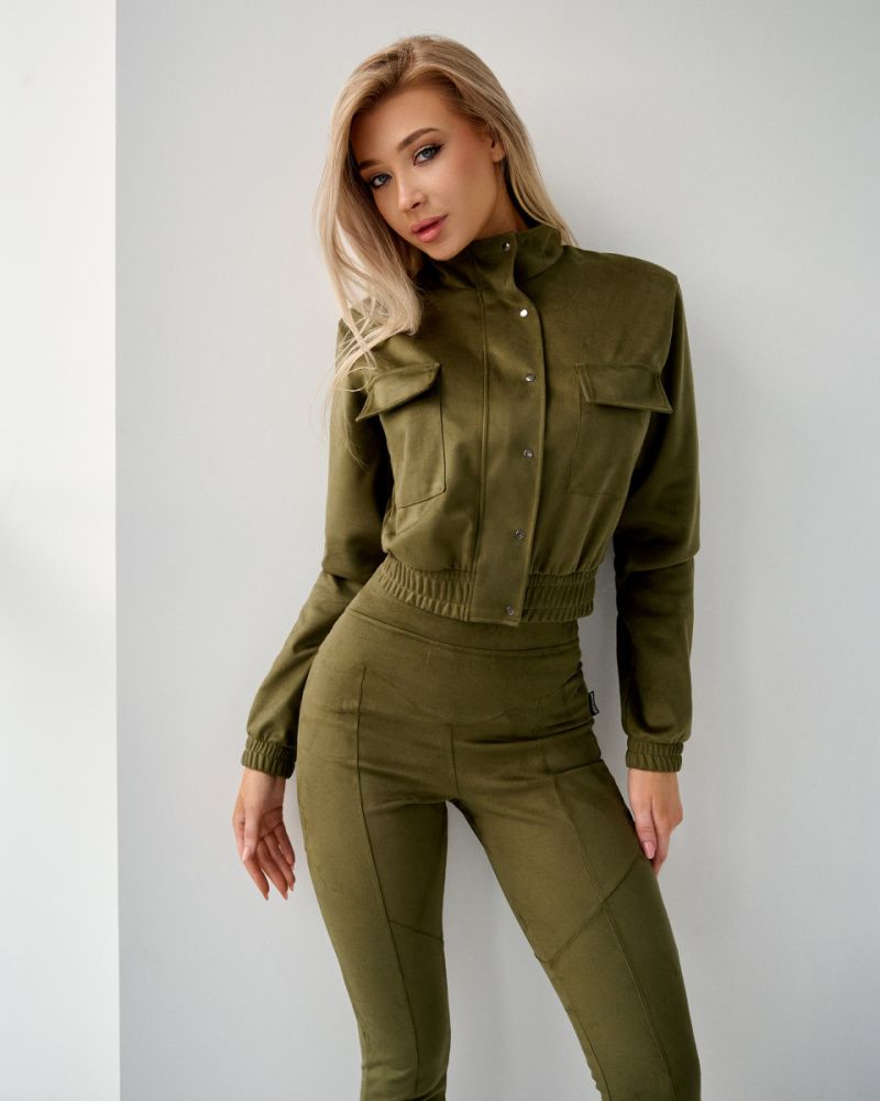 Bona Fashion: Suede Jacket "Khaki"