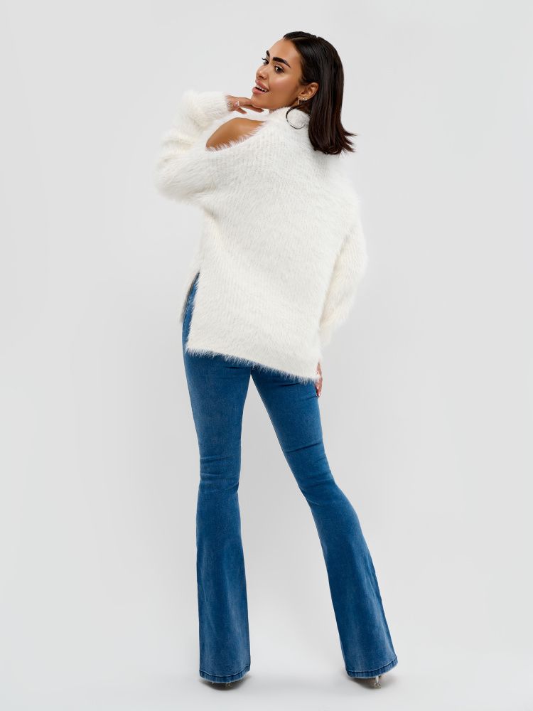 Bona Fashion: Fluffy Sweater "White"